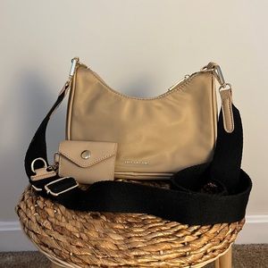 Like Dreams Beige Crossbody Bag with Small Coin Purse